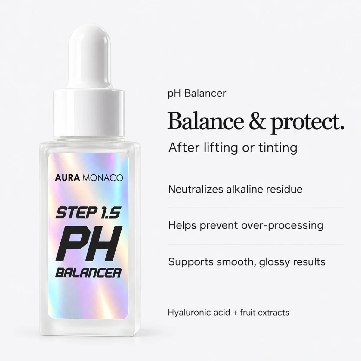 pH Balancer helps neutralize alkaline residue after lifting or tinting